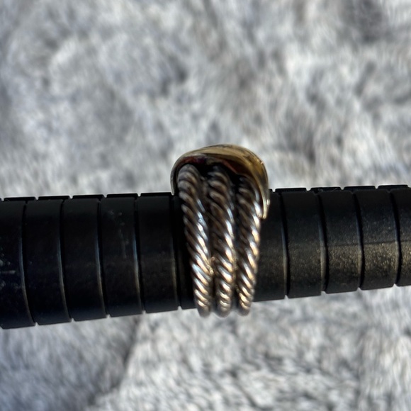 David Yurman Crossover Wave Ring Silver/Gold - Picture 3 of 8